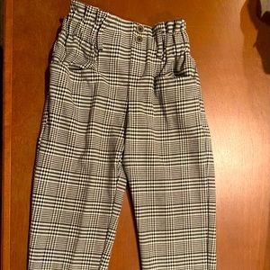 ZARA Plaid high waisted girls pants